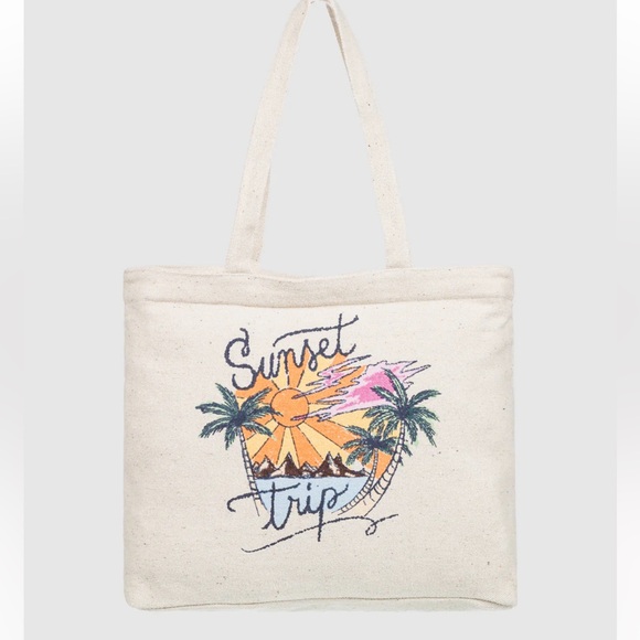 Roxy Women’s Summer Vibes Floral Tote Bag - Picture 5 of 12